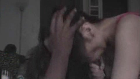 Japanese babe swallowing huge black hard cock