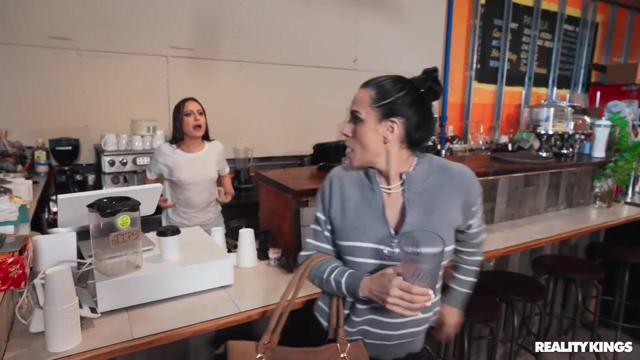 Milf Eats The Barista Lola Aikos Pussy Behind The Counter With Sandy Love