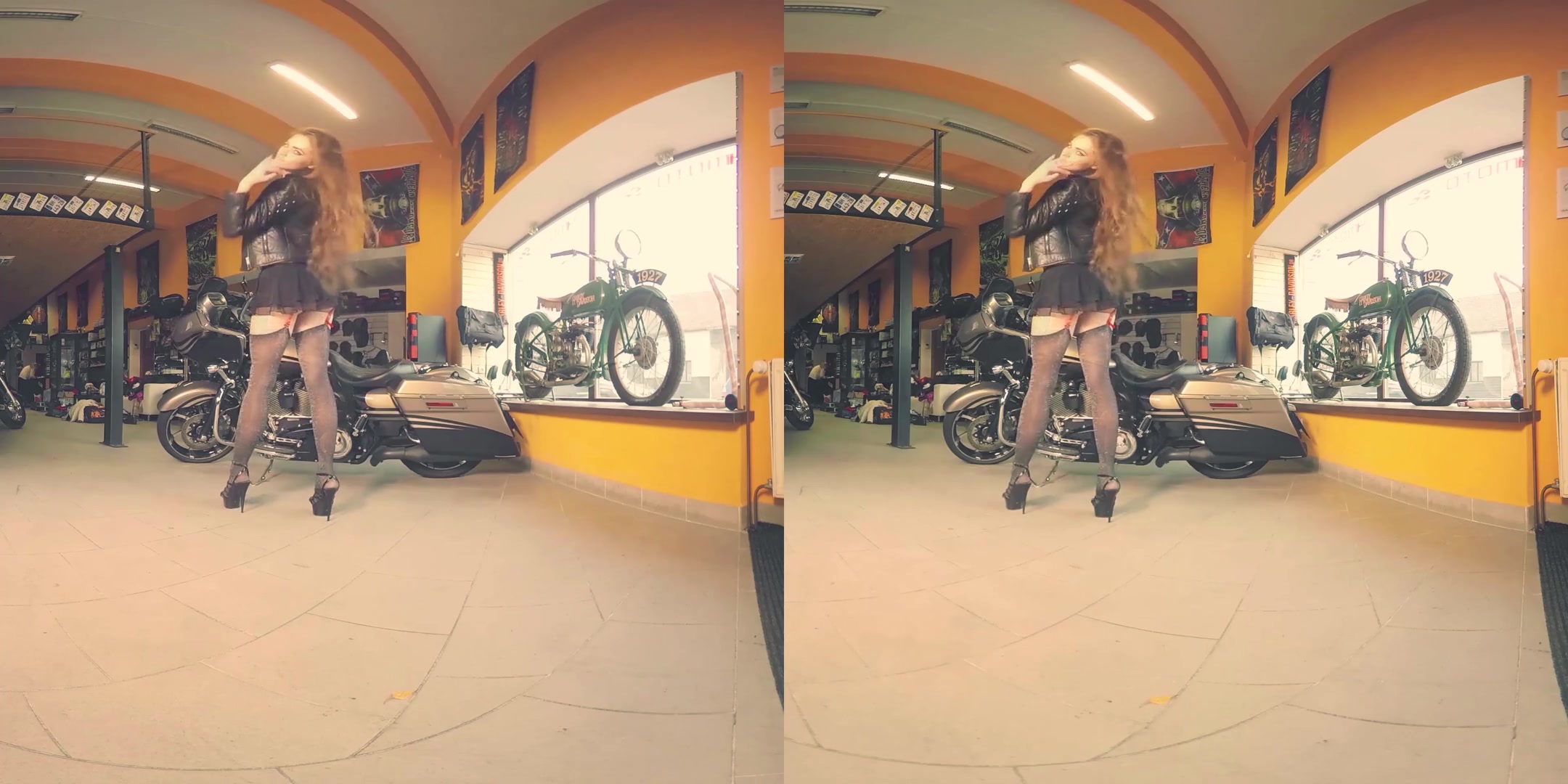 Lola 2 in Leggy Redhead Gets Naked on Her Bike - BravoModelsMedia