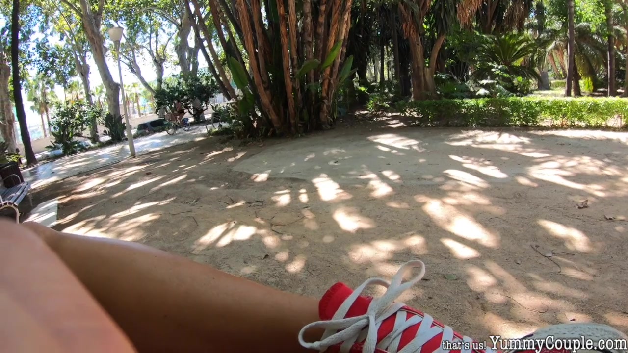 Huge Double Public Cumshot On My Chucks In The Park - Sex Movies Featuring Yummycouple