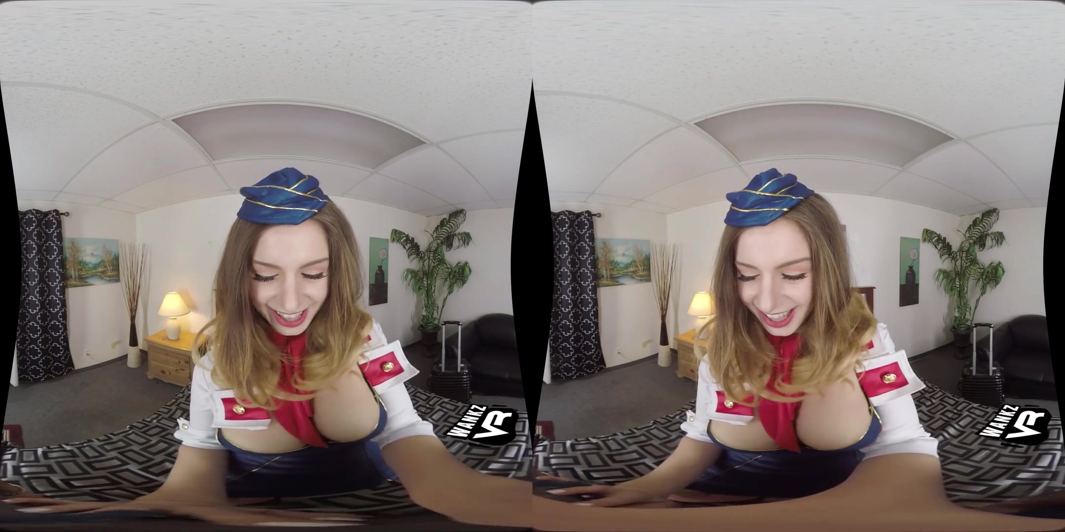 First Class Treatment - Big Tits Stewardess Fucking After Work