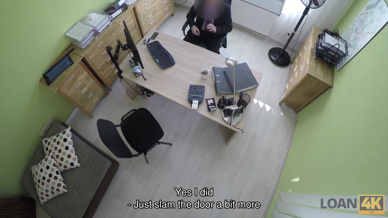 LOAN4K. Passionatre fucking on the table in office of loan manager