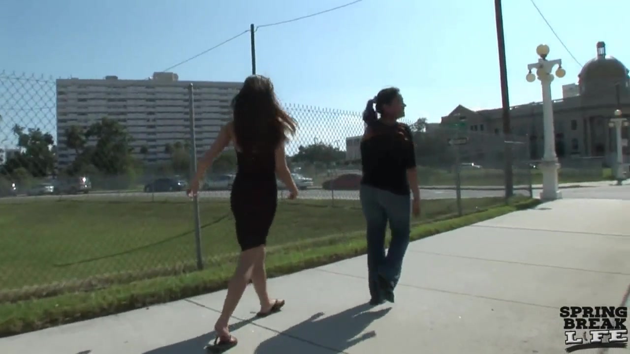 Hot Latina and Friend Get Naked Downtown then Masturbate in Limo - SpringbreakLife