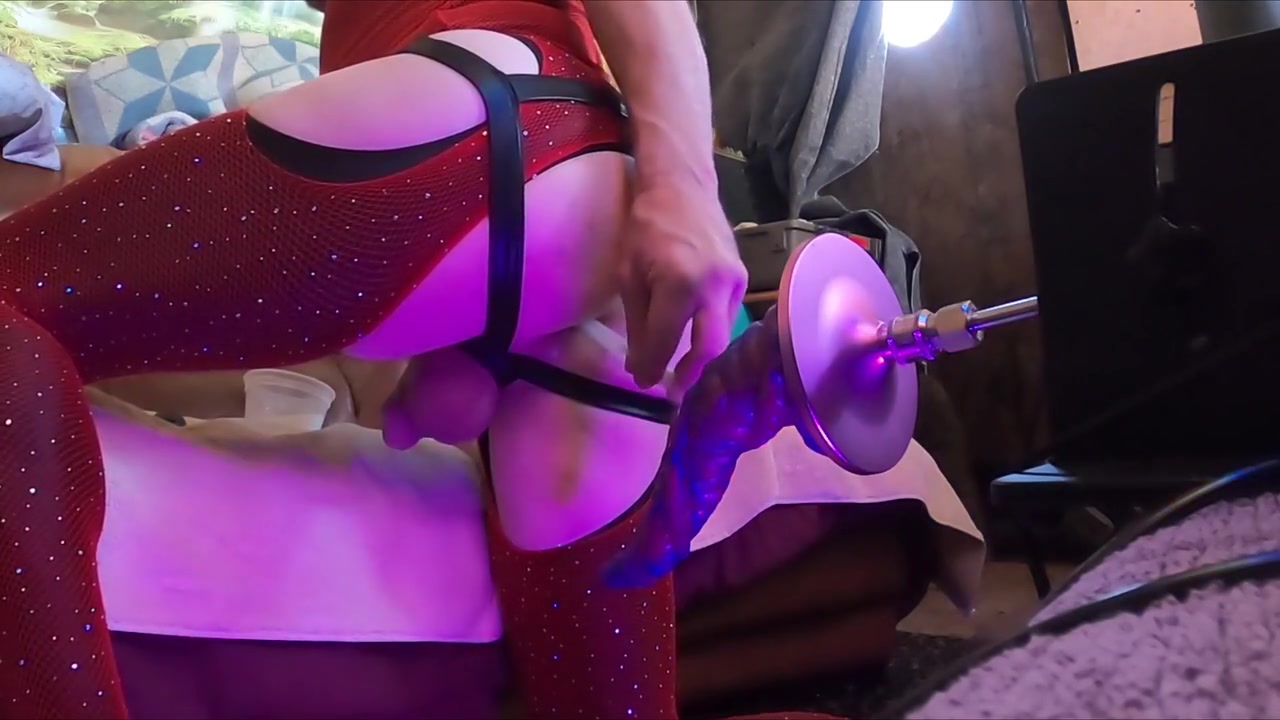 Red Fishnets Hot Long And Hard Anal