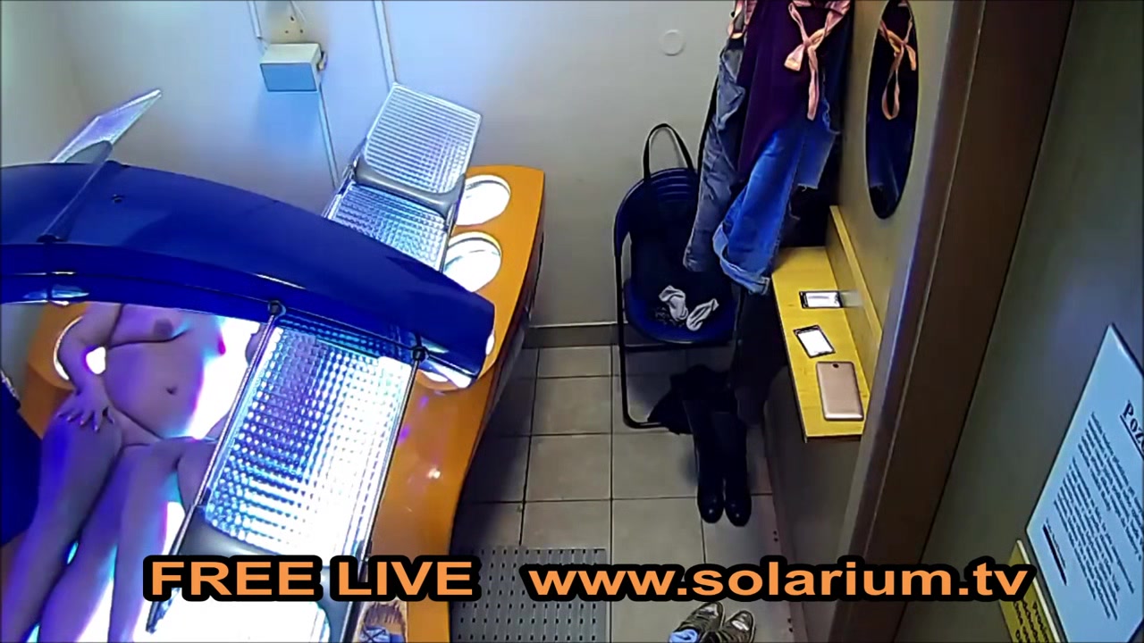 Solarium Cam 2 Girls Masturbates on real Live Solarium