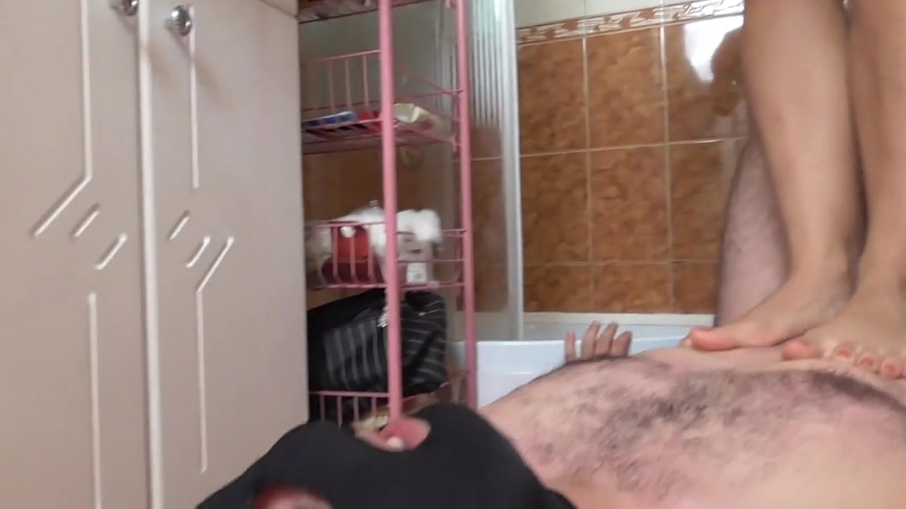 Turkish slave get humiliated in floor by Femdom Austria
