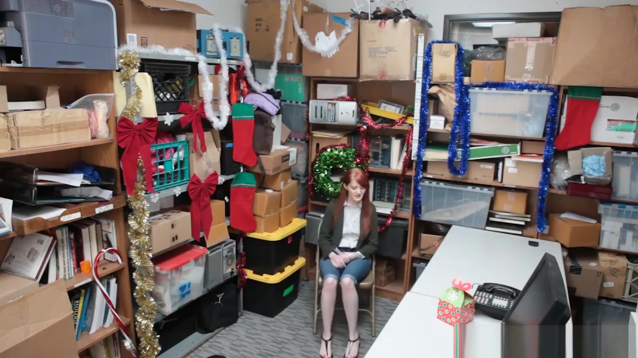 Redhead amateur teen 18+ caught shoplifting and fucked