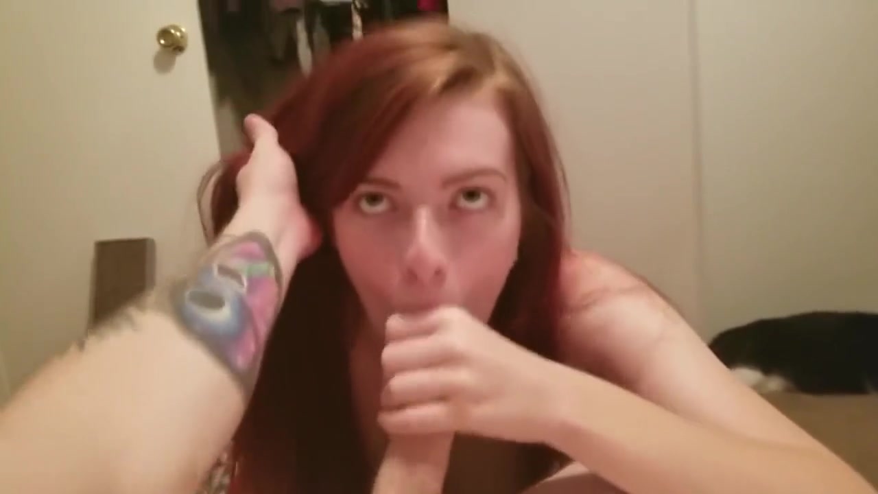 Sexy teen 18+ Redhead Sucks My Dick Before Bed