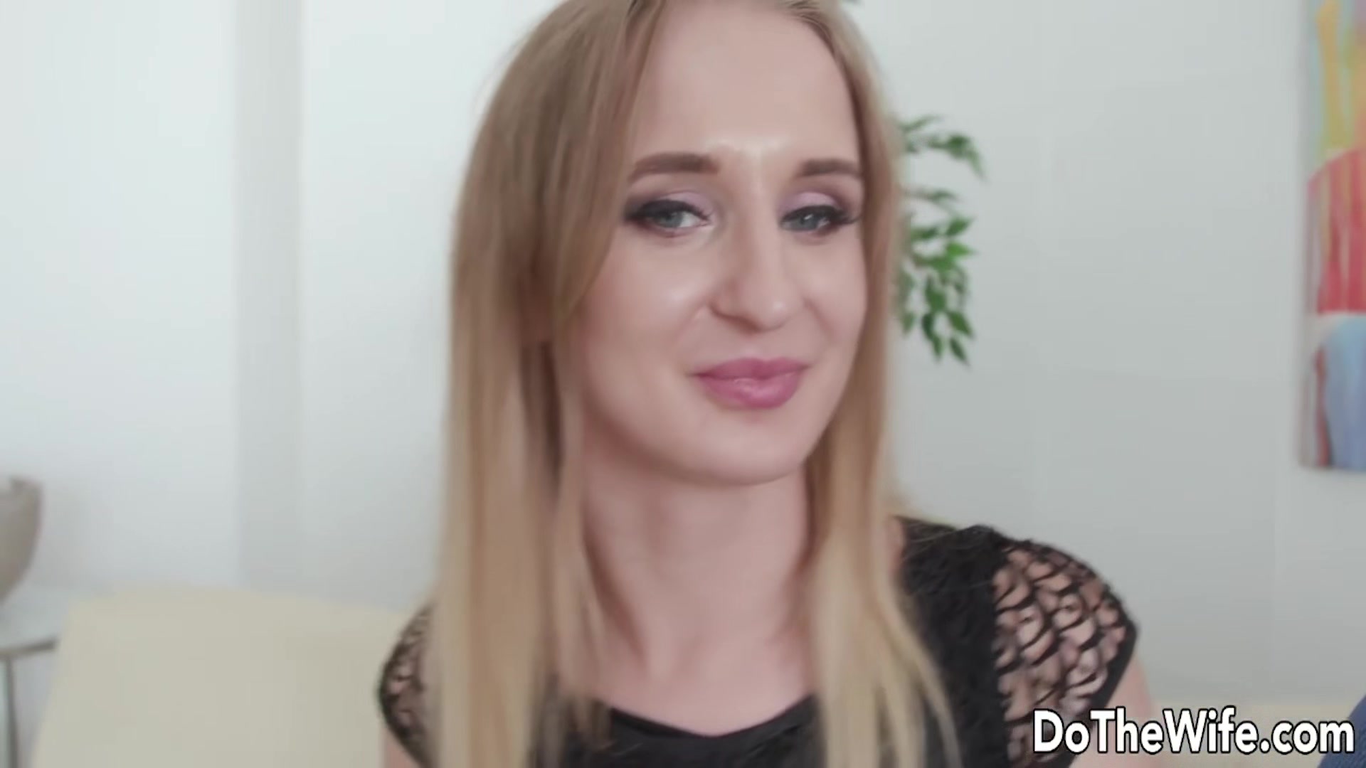 Blonde Emily Ross Mounts a Hard Dick as Her Cuckold Watches and Enjoys