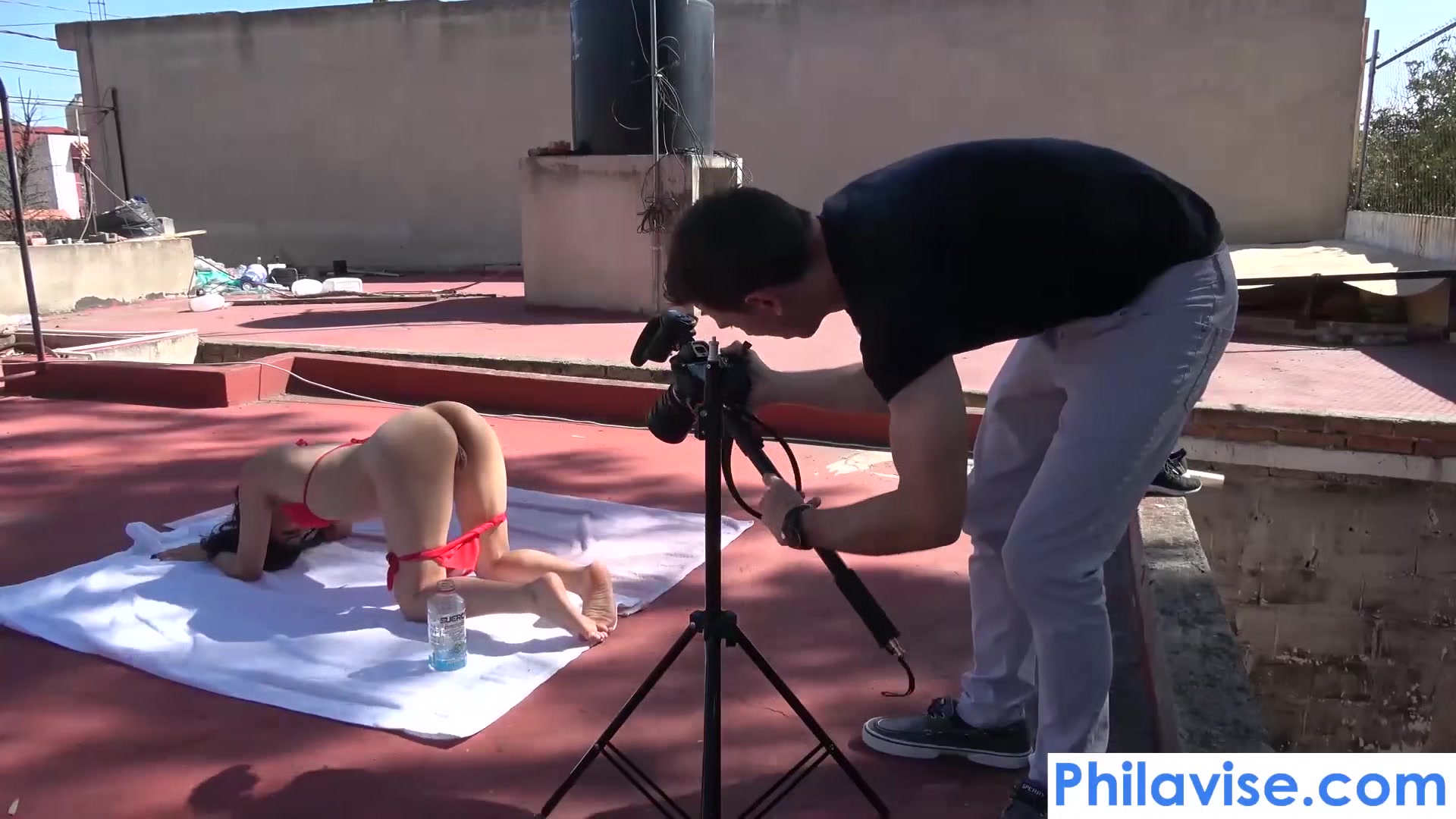Rooftop bj with tiny latina Ferr Lima