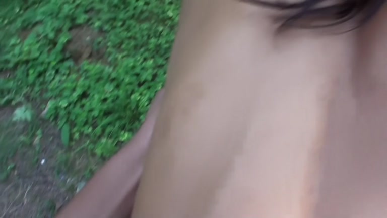 Jaw-breaking blowjob at an outdoor party