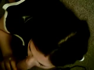 My sexy girlfriend dressed as a nun giving me a sloppy blowjob