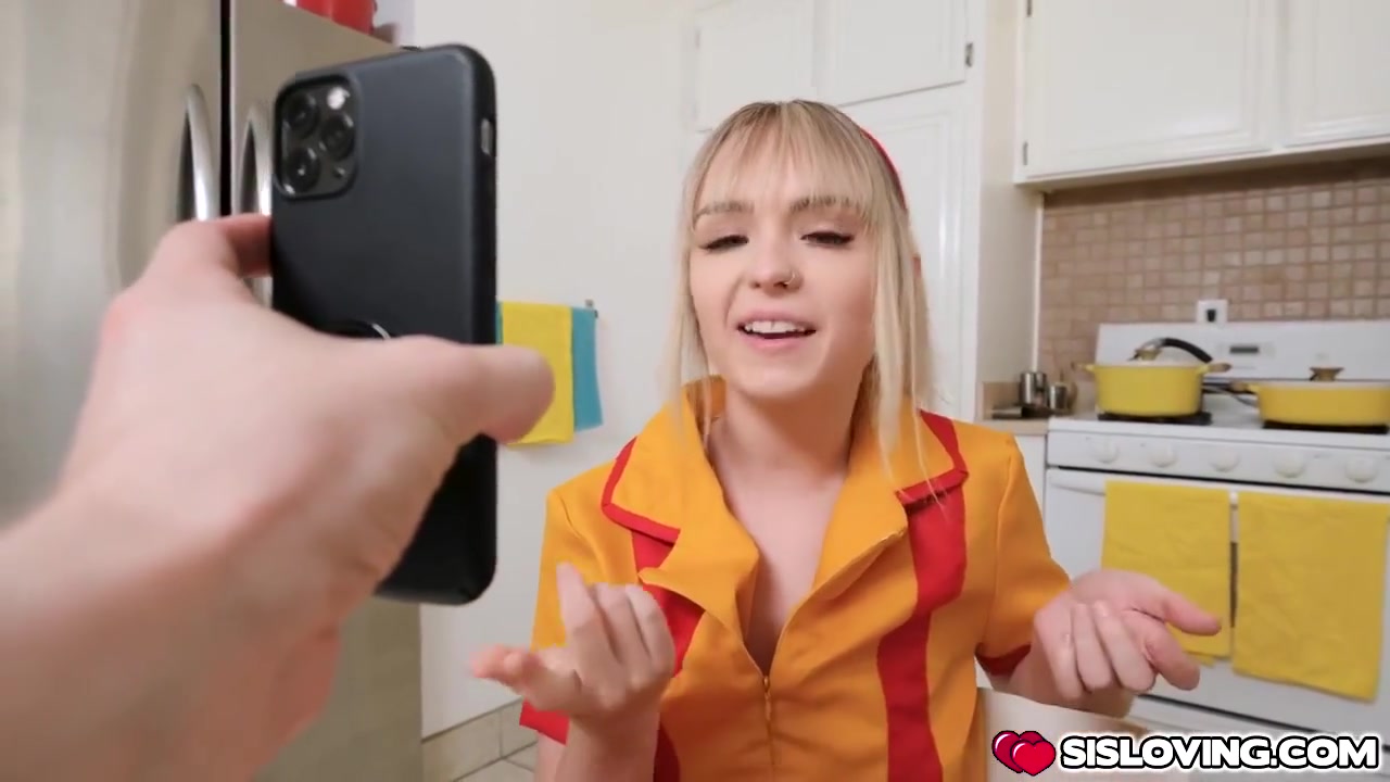 Blonde Stepsister Makes Money By Sucking Stepbrothers C
