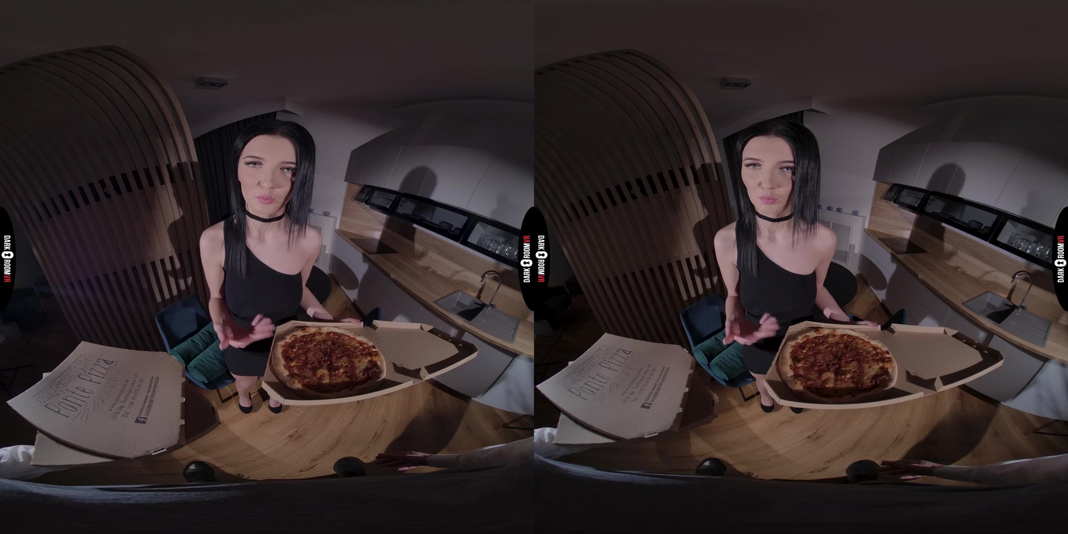 Simon Kitty VR Porn: Cold Pizza, Hot Dick - DarkRoomVR