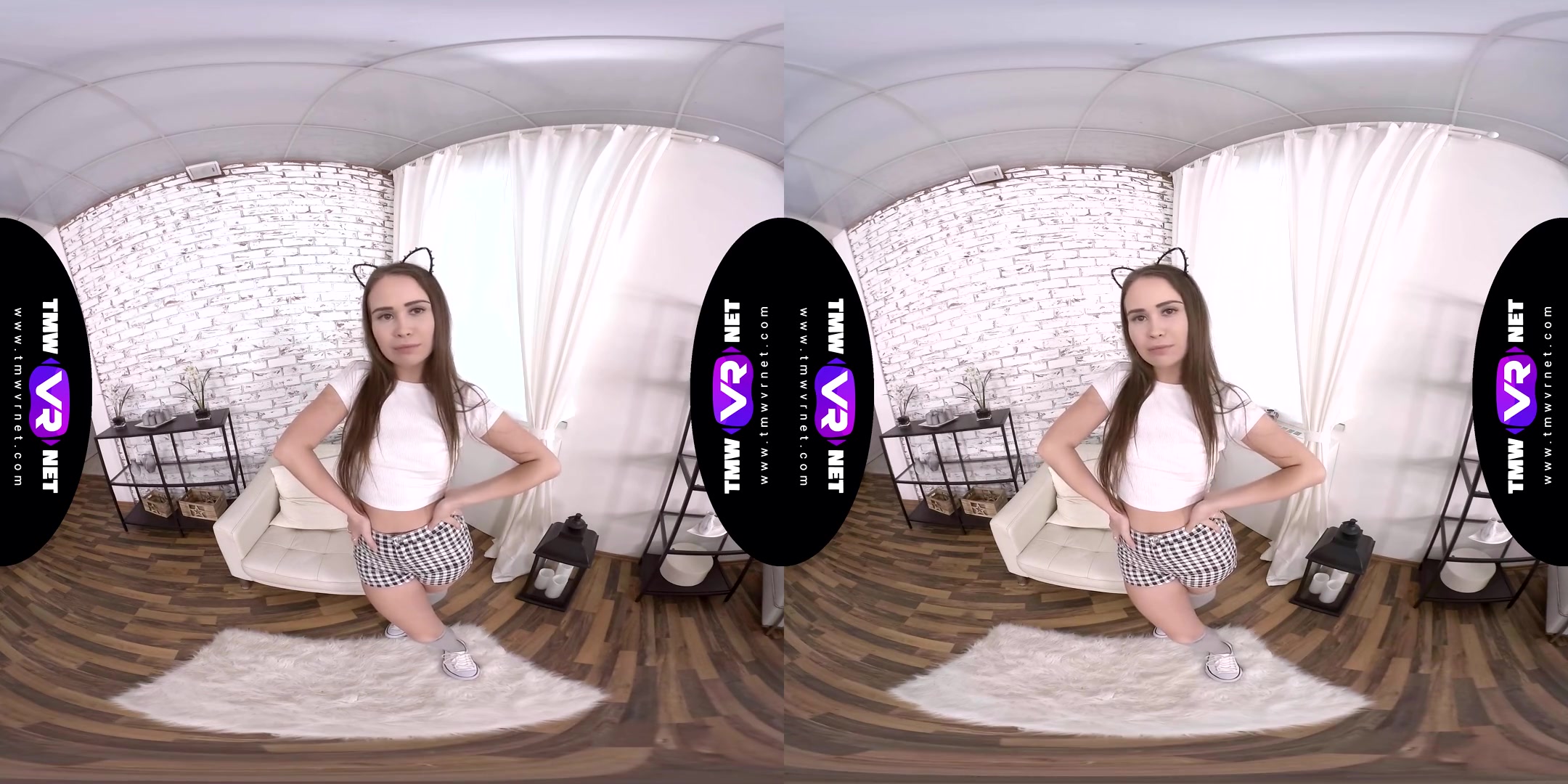 Jenny Fer in Cat Ears On Head, Fingers On Clit - TmwVRNet