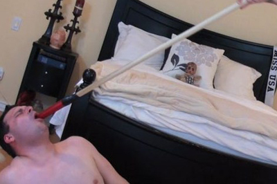 Glam bitch administers anal punishment
