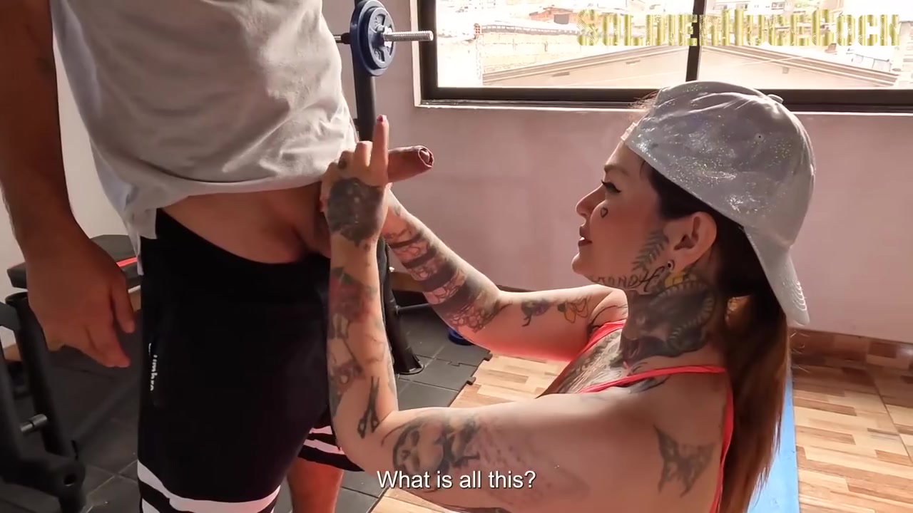 The New Girl At The Gym Asks For My Help, But When She Sees My Erection She Sucks Me To Help Me