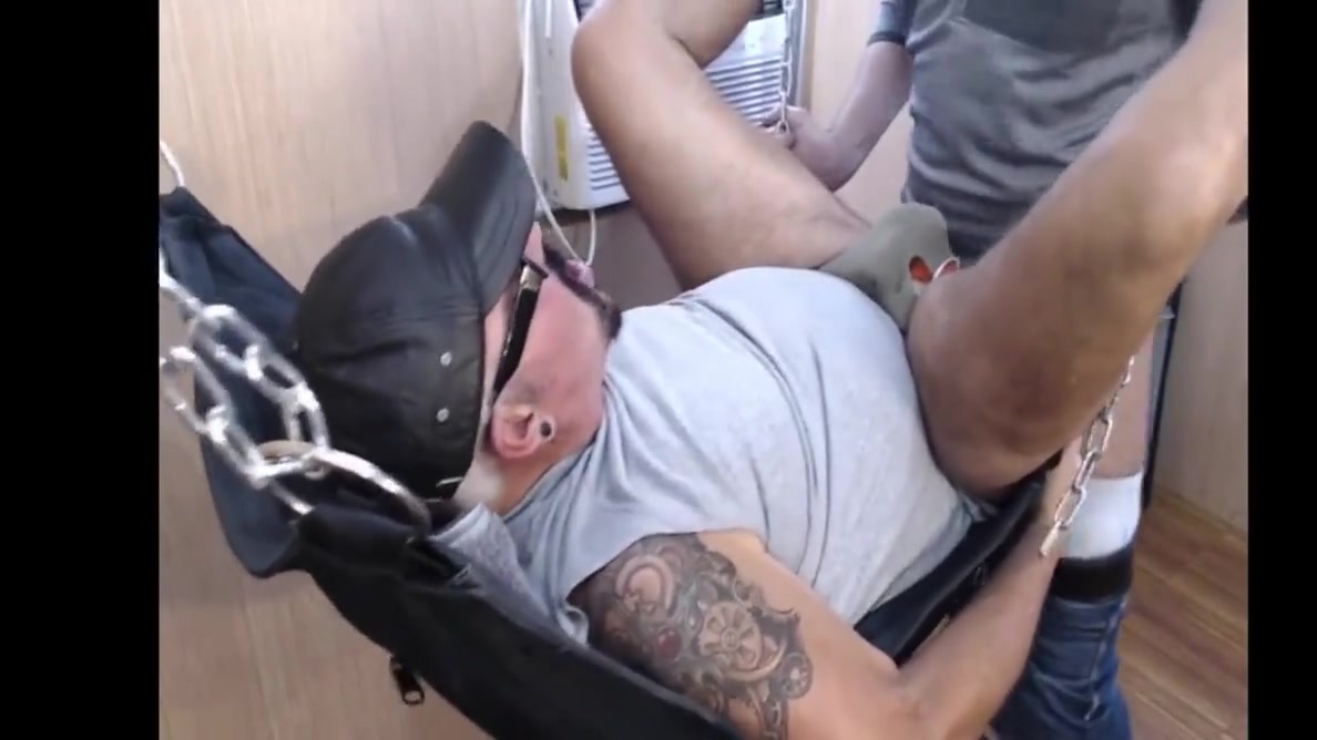 Real Gaydaddy Fucked At Home In Sling By Cocksucked Stud