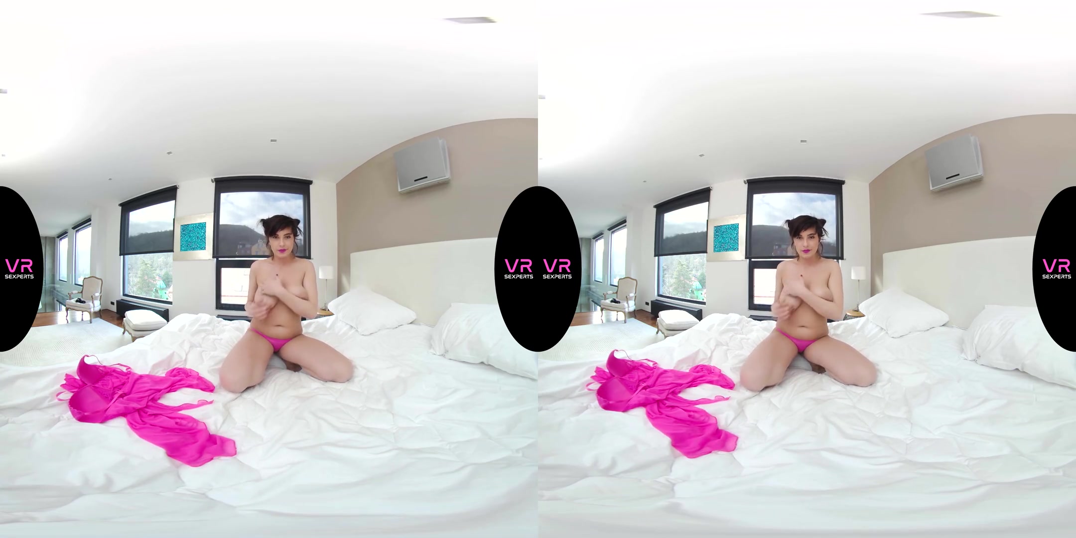 Pink Lingerie Sexy Show