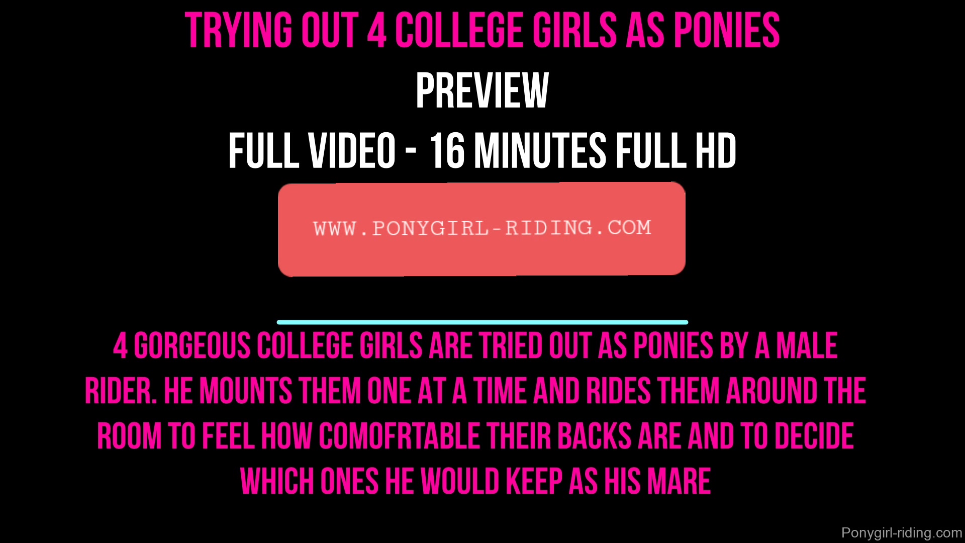 Ponygirl Auditions - Sex Movies Featuring Edward Black