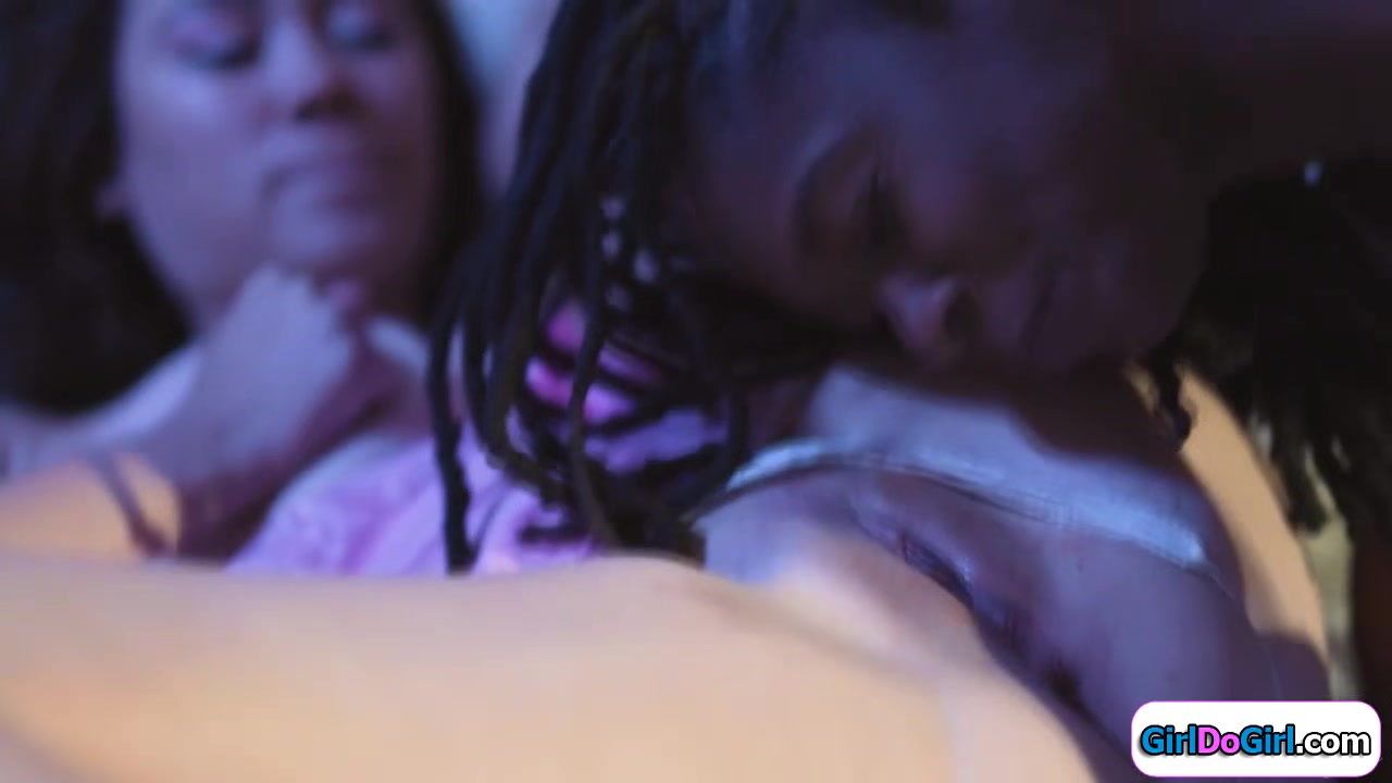 Ebony licks and tribs her busty asian gf before the wedding