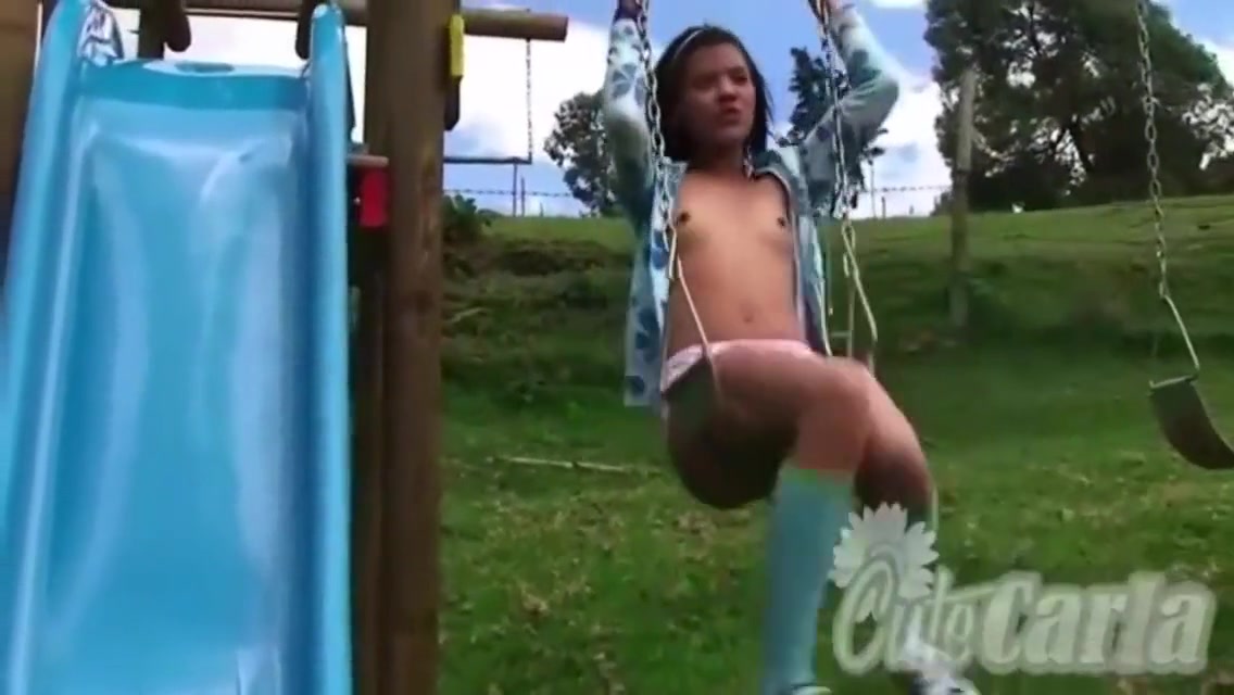 Cute Carla In Hot Tease Naked In Playground Outdoor 6 Min