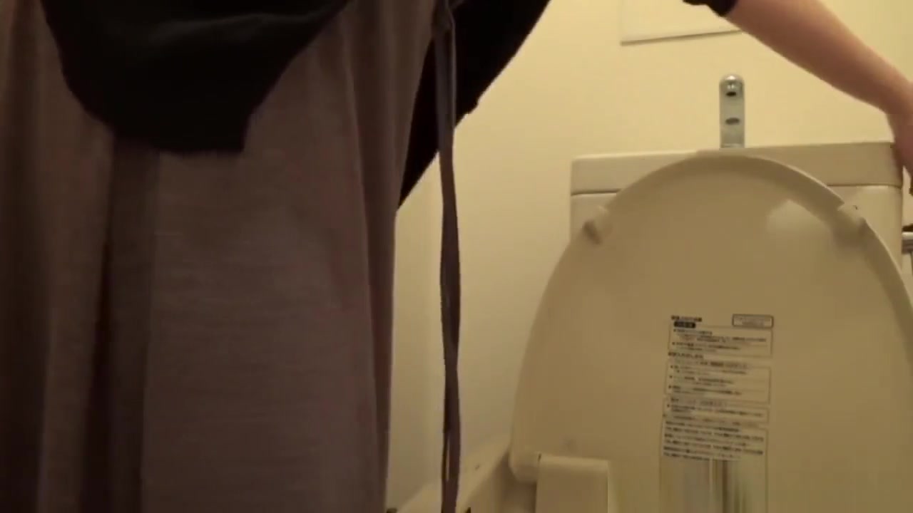 Hairy teen 18+ Pees In Toilet