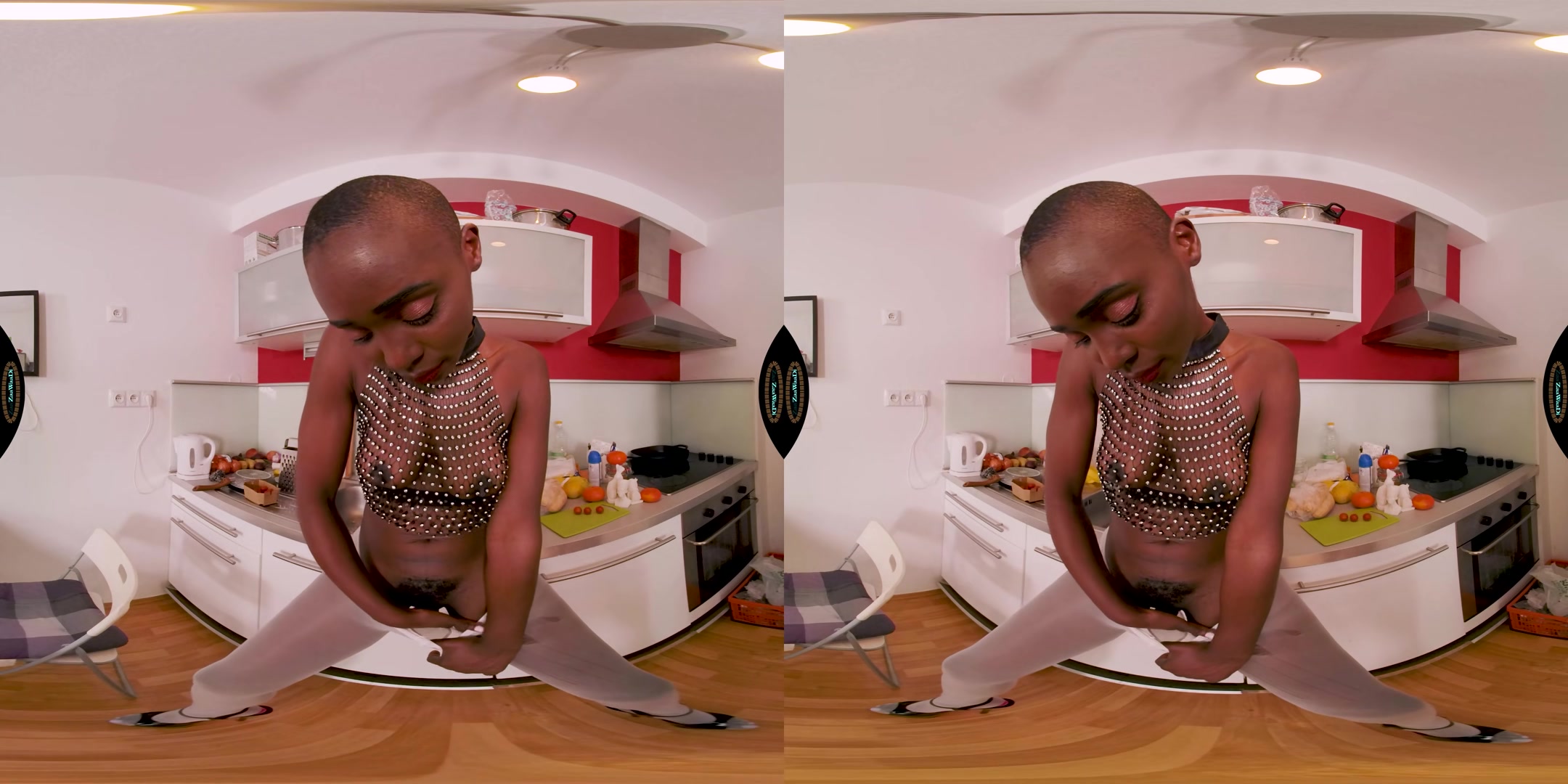 Ripping White Pantyhose And Cum Over Them - ZaawaadiVR
