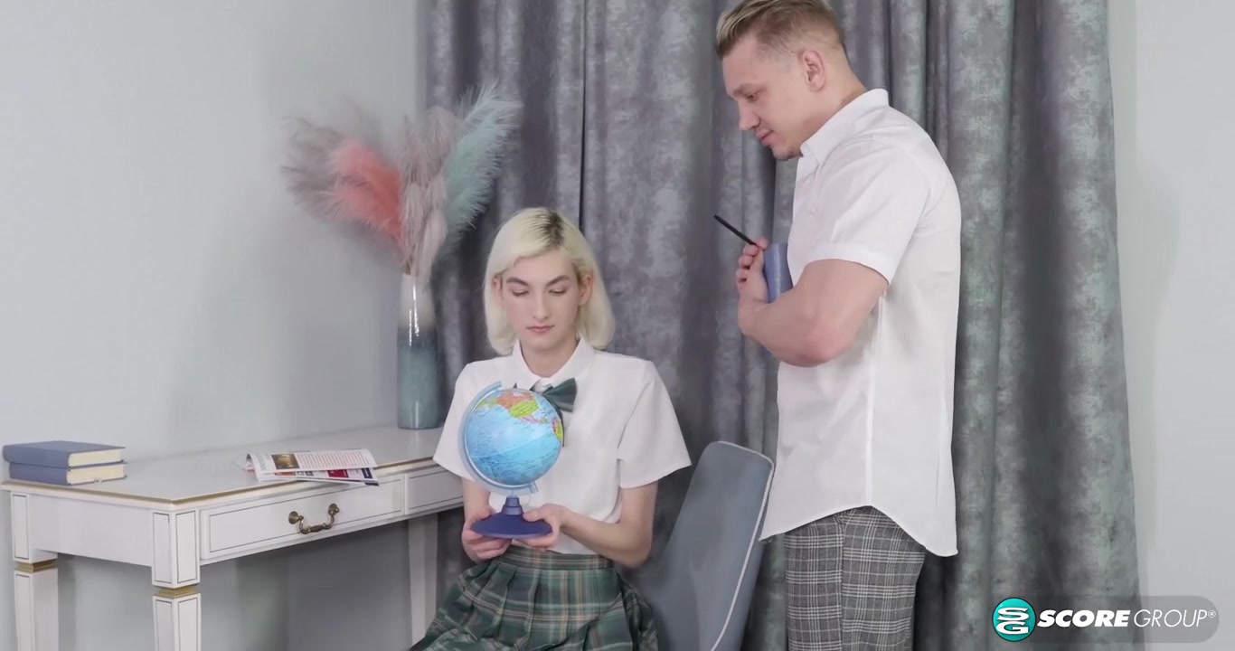 Skinny Blonde Mia Cheers Sucks and Fucks Her Tutor's Thick Cock