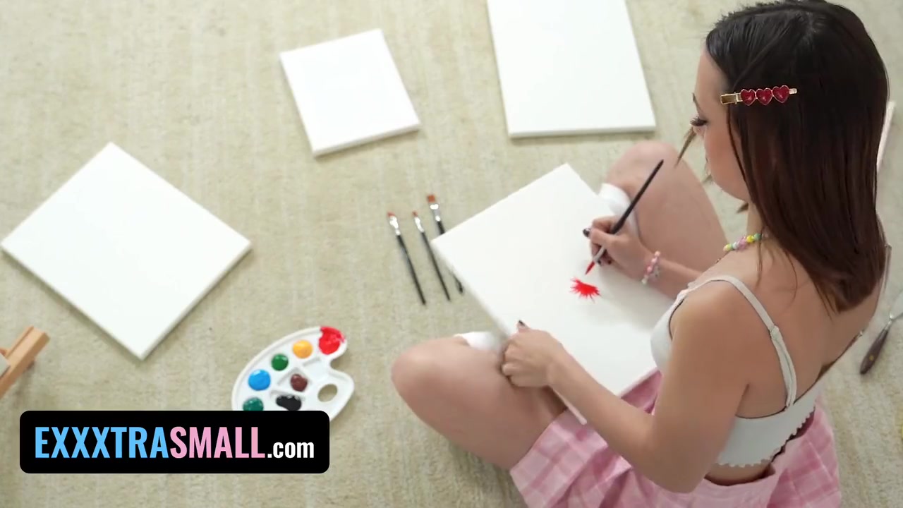 Painter Craves Her Tutors Big Cock Throbbing In Her Juicy Pussy