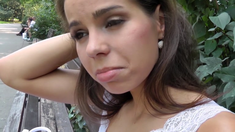 A young girl took off and fuck on the street