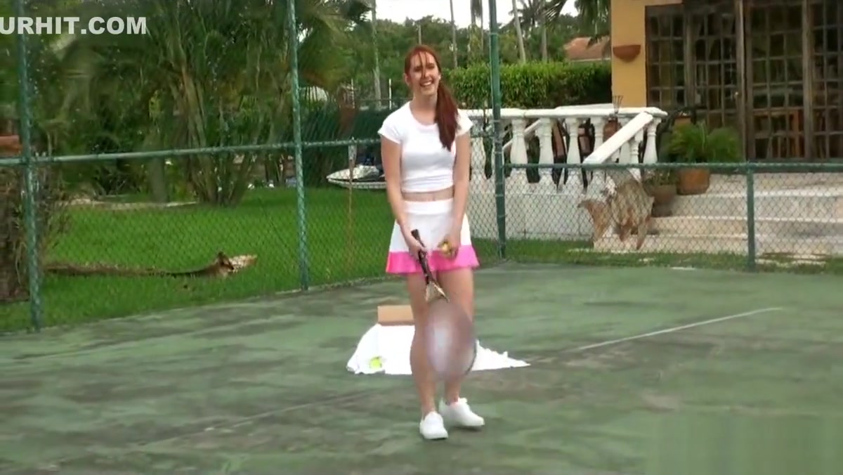 Spying on Redhead Tennis Chick