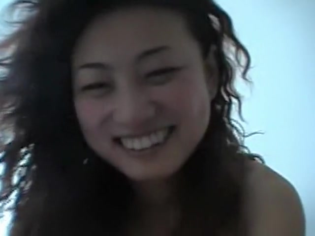 Suckable Japanese chick's tits bounce while I drill her twat