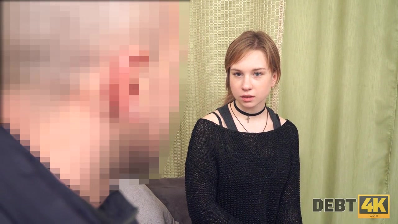 Debt4k. Poor girl Alice Klay loves cool gadgets and pays with pussy