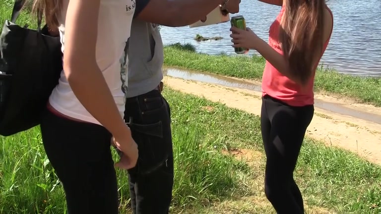 Anal fingering at college sex party