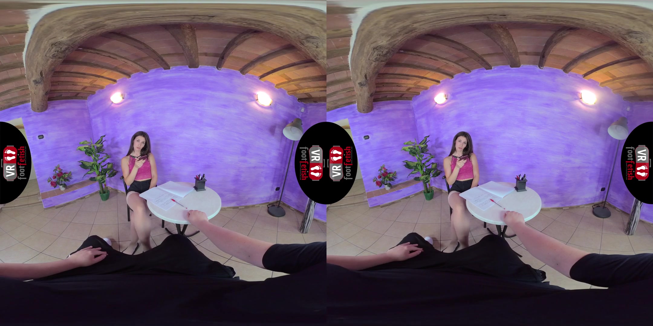 Naughty Lilian Has You Cum On Her Nyloned Feet; foot fetish stocking nylons footjob cumshot teen 18+