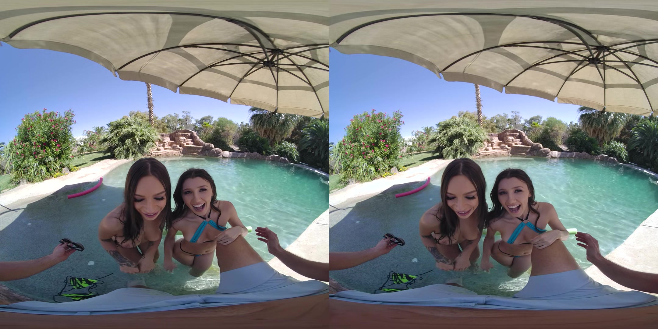 Threesome by the Pool