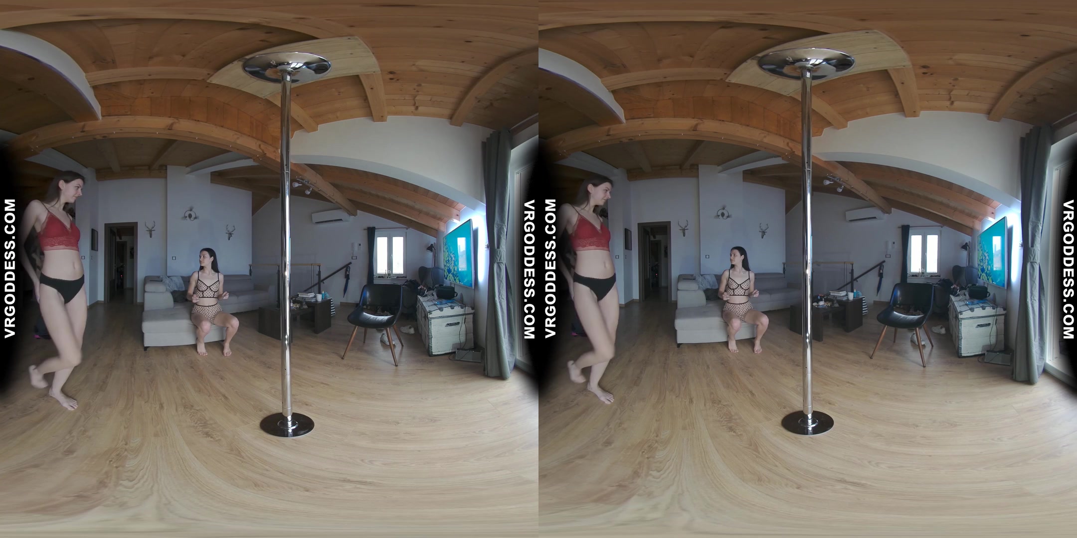 Matty Cheri Rebeka Ruby Taking Turns Striptease Dance Contest Between Vacation Scenes