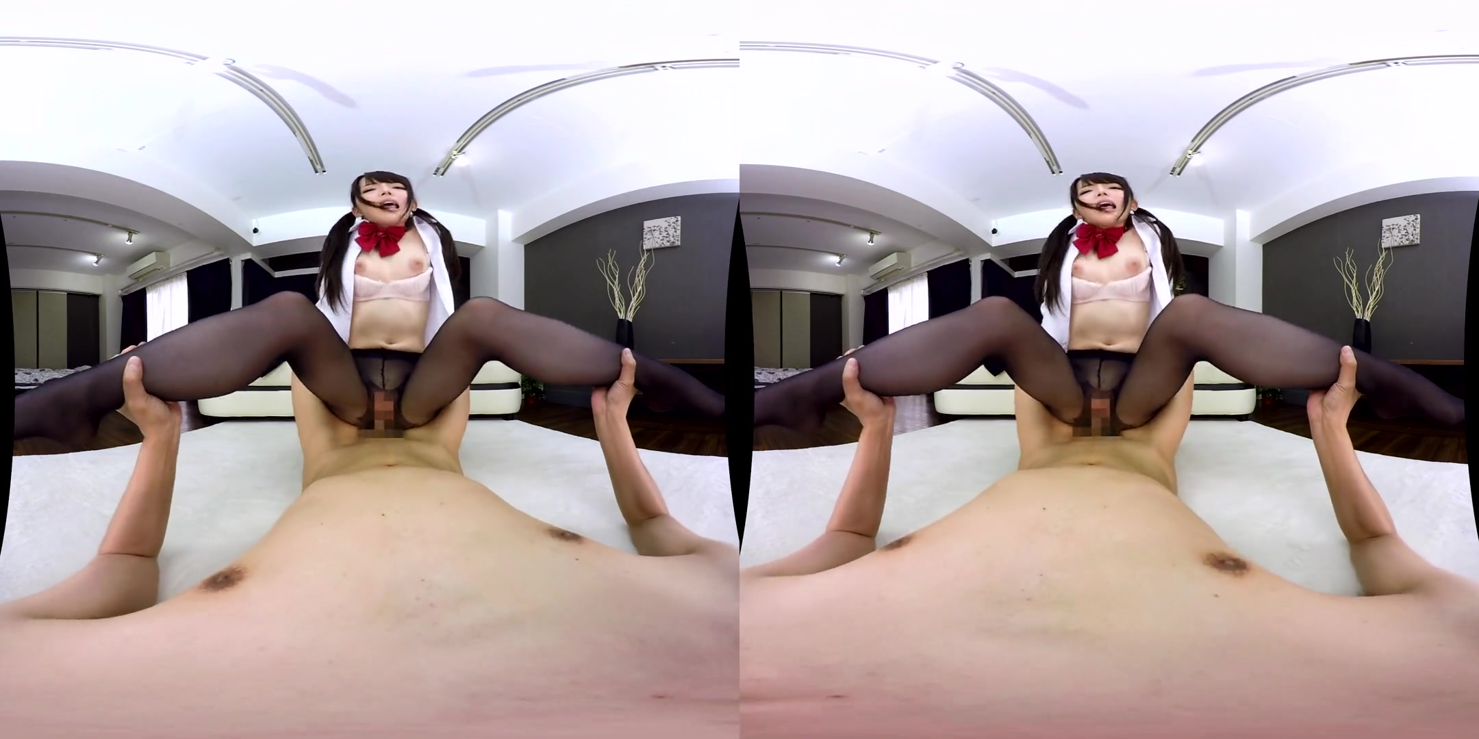 [VR For Masochistic Men] Your Stepsister-in-Law Wearing Black Pantyhose 2 - Asian Nylons Hardcore