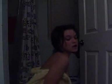 Short-haired brunette dancing and teasing you