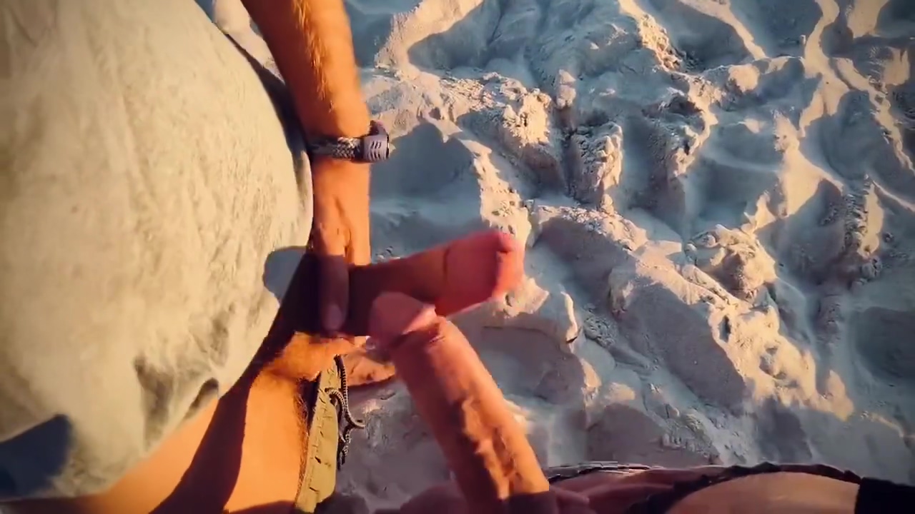 Frotting Cocks With Huge Cums In A Paradise Beach At Sunset
