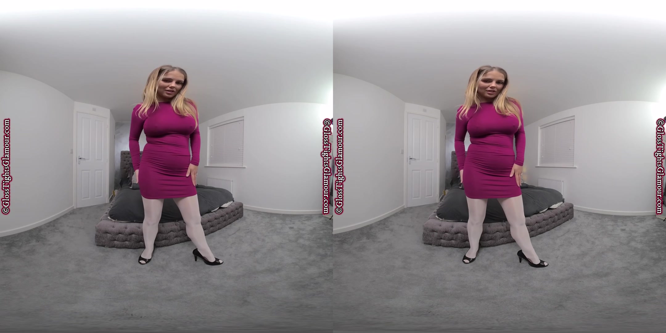 White Tight JOI - GlossTightsGlamourVR