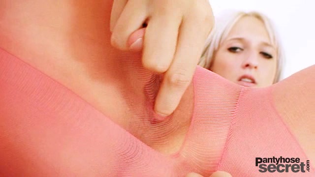 Hot thin euro babe obsessed with nylon tights pantyhose