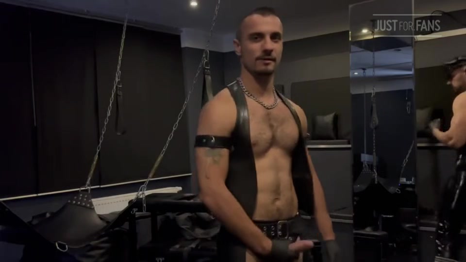 Leather boys smoke ,fucking