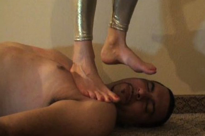 Glam ball busting femdom