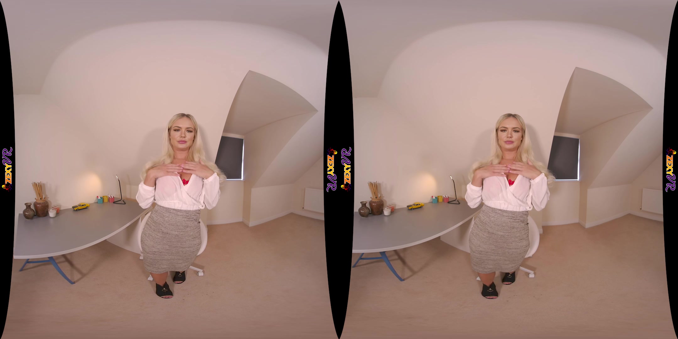 Naked In The Office featuring Louise - ZexyVR