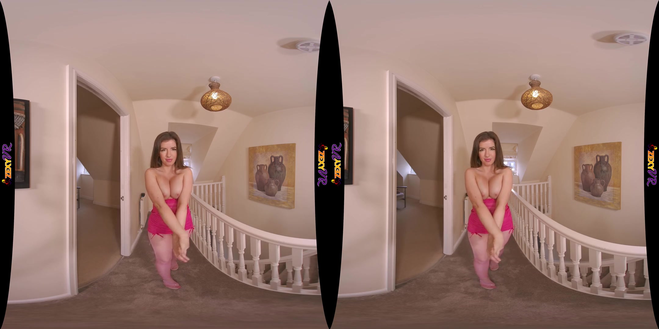Follow Me - Big Tits Amateur in Red Lingerie Stripping