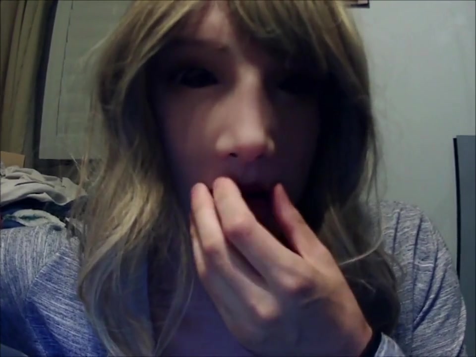 May And Anine Pt1! Masked In Female Mask May And Blonde Wig