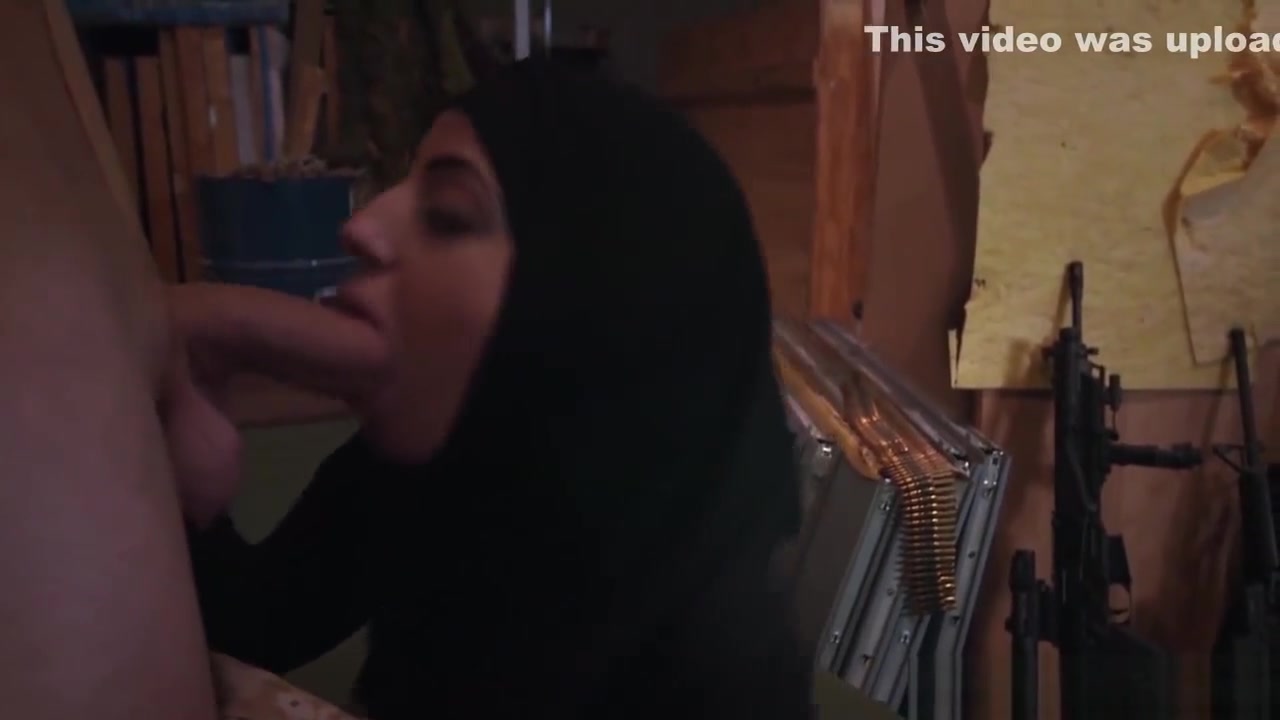 Arab babe with hijab sucks monster cock and loves it