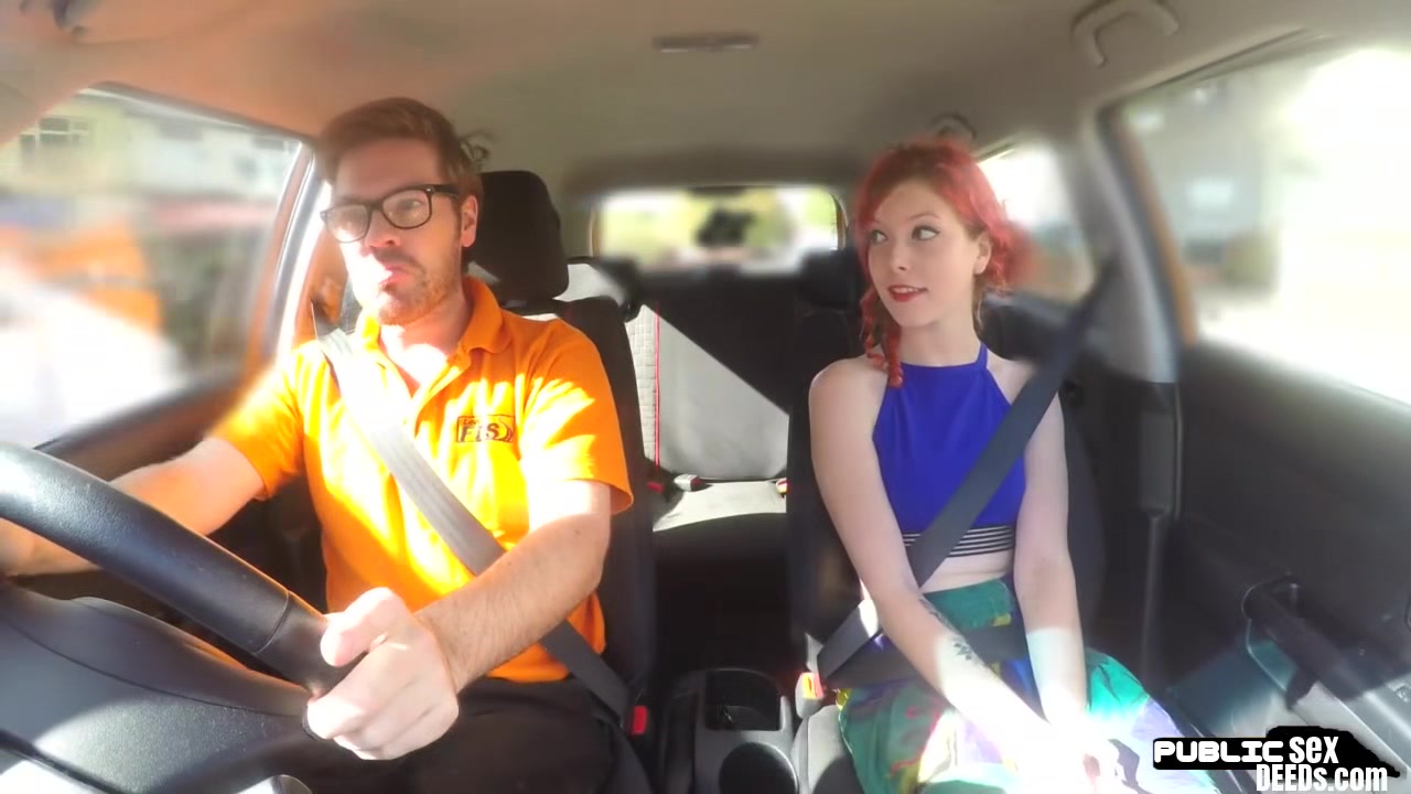 UK redhead sucks instructor before missionary sex in POV
